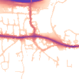 Daytime road noise heatmap for PO10 7AA