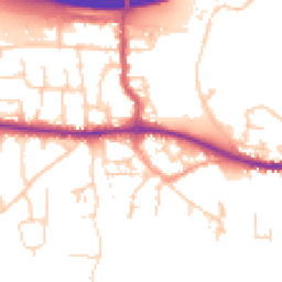 Daytime road noise heatmap for PO10 7AE
