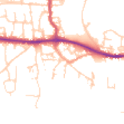 Daytime road noise heatmap for PO10 7AL