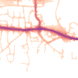 Daytime road noise heatmap for PO10 7AS