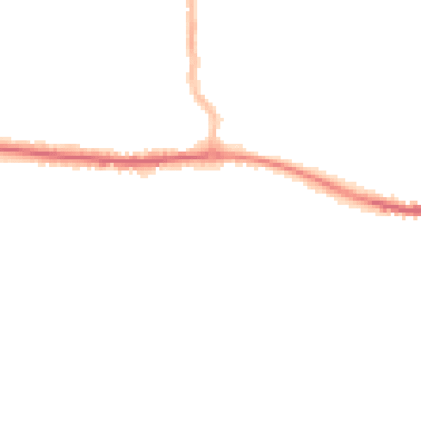 Night-time road noise heatmap for PO10 7AS