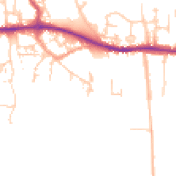 Daytime road noise heatmap for PO10 7AT