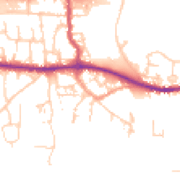 Daytime road noise heatmap for PO10 7AW