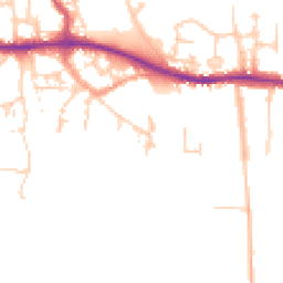 Daytime road noise heatmap for PO10 7BD