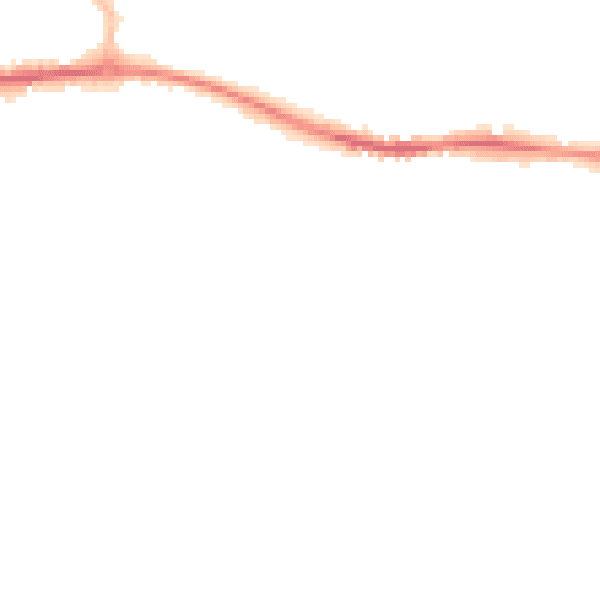 Night-time road noise heatmap for PO10 7BG