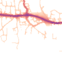 Daytime road noise heatmap for PO10 7BH