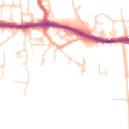 Daytime road noise heatmap for PO10 7BQ