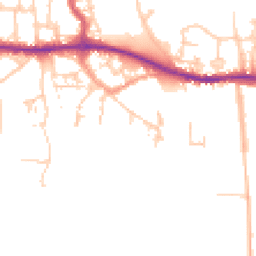 Daytime road noise heatmap for PO10 7BS