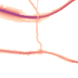 Night-time road noise heatmap for PO10 7DA