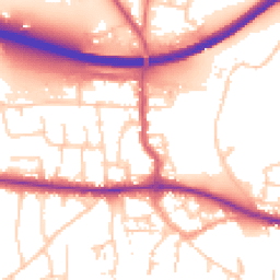 Daytime road noise heatmap for PO10 7DJ