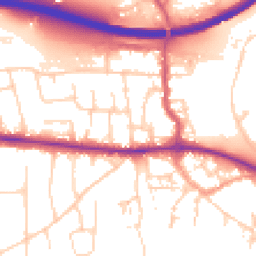 Daytime road noise heatmap for PO10 7DS