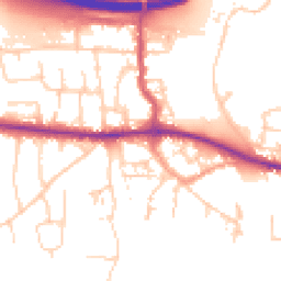 Daytime road noise heatmap for PO10 7DX