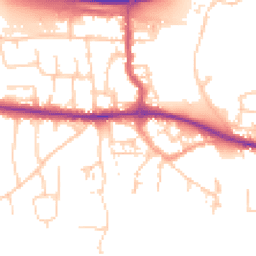 Daytime road noise heatmap for PO10 7DY