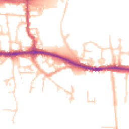 Daytime road noise heatmap for PO10 7DZ