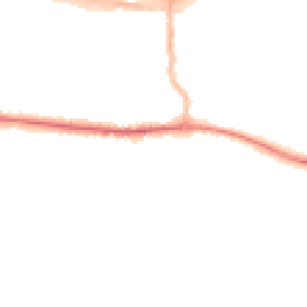 Night-time road noise heatmap for PO10 7EA