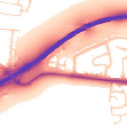 Daytime road noise heatmap for PO10 7FJ