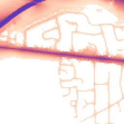 Daytime road noise heatmap for PO10 7LJ