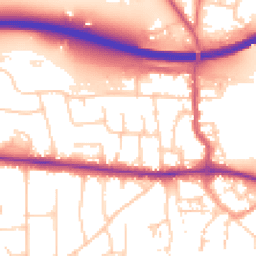 Daytime road noise heatmap for PO10 7NP