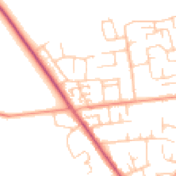 Daytime road noise heatmap for PO10 7XY