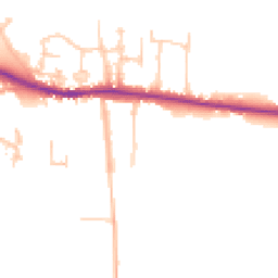 Daytime road noise heatmap for PO10 8AZ