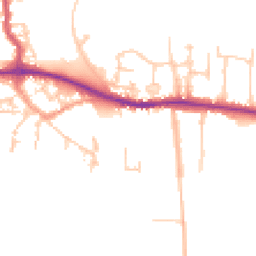 Daytime road noise heatmap for PO10 8BS