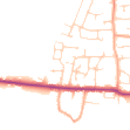 Daytime road noise heatmap for PO10 8ET