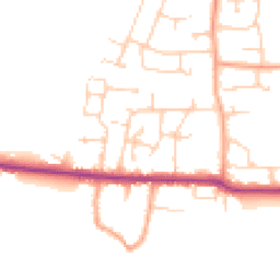 Daytime road noise heatmap for PO10 8FR