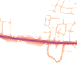 Daytime road noise heatmap for PO10 8FS