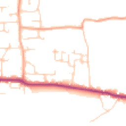 Daytime road noise heatmap for PO10 8GE