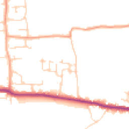 Daytime road noise heatmap for PO10 8GN