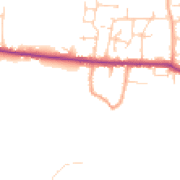 Daytime road noise heatmap for PO10 8HX