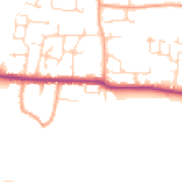 Daytime road noise heatmap for PO10 8JS