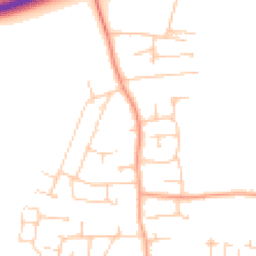 Daytime road noise heatmap for PO10 8NA