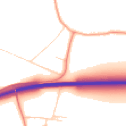 Daytime road noise heatmap for PO10 8PT