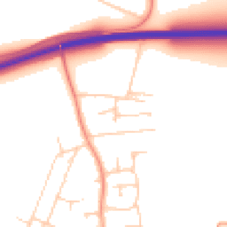 Daytime road noise heatmap for PO10 8PU