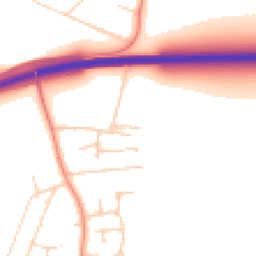 Daytime road noise heatmap for PO10 8QE