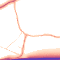 Daytime road noise heatmap for PO10 8UX