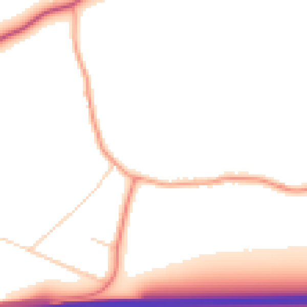 Daytime road noise heatmap for PO10 8UX