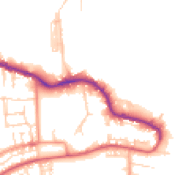 Daytime road noise heatmap for PO12 1BB