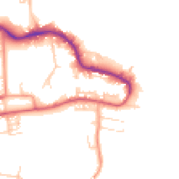 Daytime road noise heatmap for PO12 1BL
