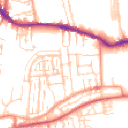 Daytime road noise heatmap for PO12 1QF