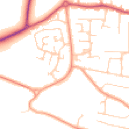 Daytime road noise heatmap for PO12 2TS
