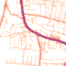 Daytime road noise heatmap for PO12 3AJ