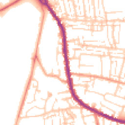 Daytime road noise heatmap for PO12 3BQ