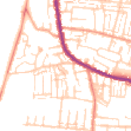 Daytime road noise heatmap for PO12 3ED