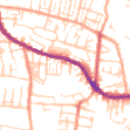 Daytime road noise heatmap for PO12 3HY