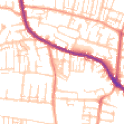 Daytime road noise heatmap for PO12 3JF