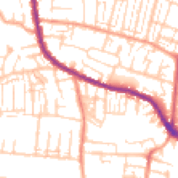 Daytime road noise heatmap for PO12 3JL