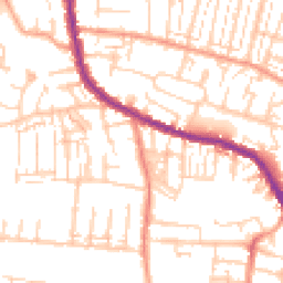 Daytime road noise heatmap for PO12 3JU