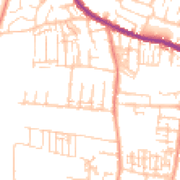 Daytime road noise heatmap for PO12 3LS